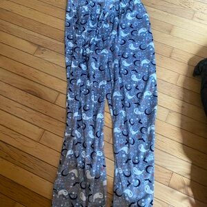 Blue Patterned Pajama Pants